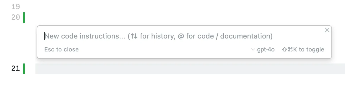 CMD+K in Cursor